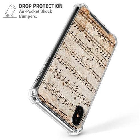 Antique Notes iPhone XS Max Clear Case